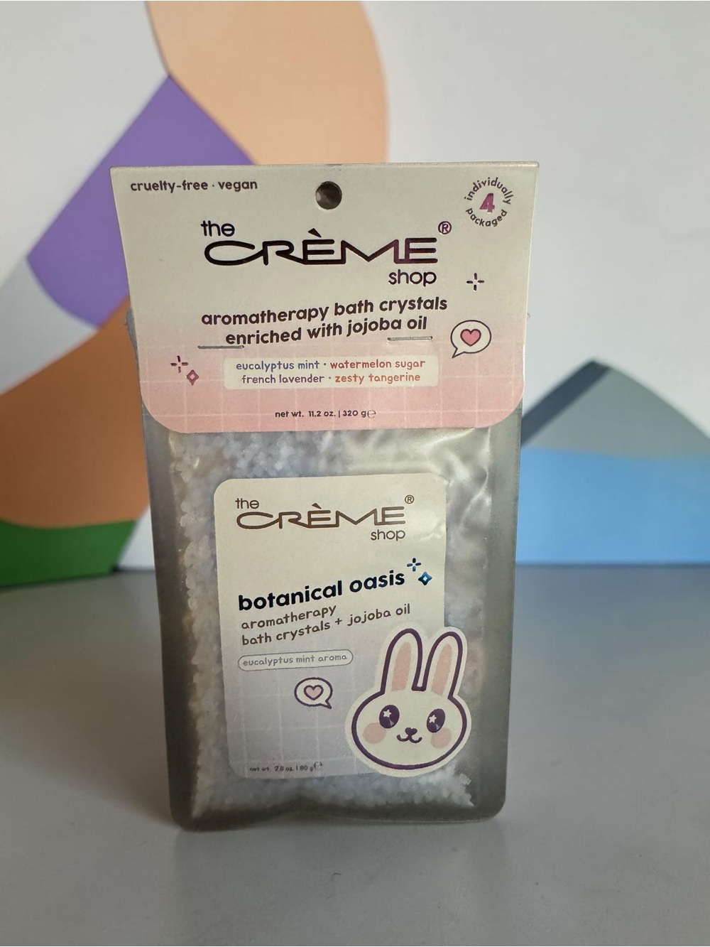 The Crème Shop Botanical Oasis Bath Crystals + Jojoba Oil – Aromatherapy